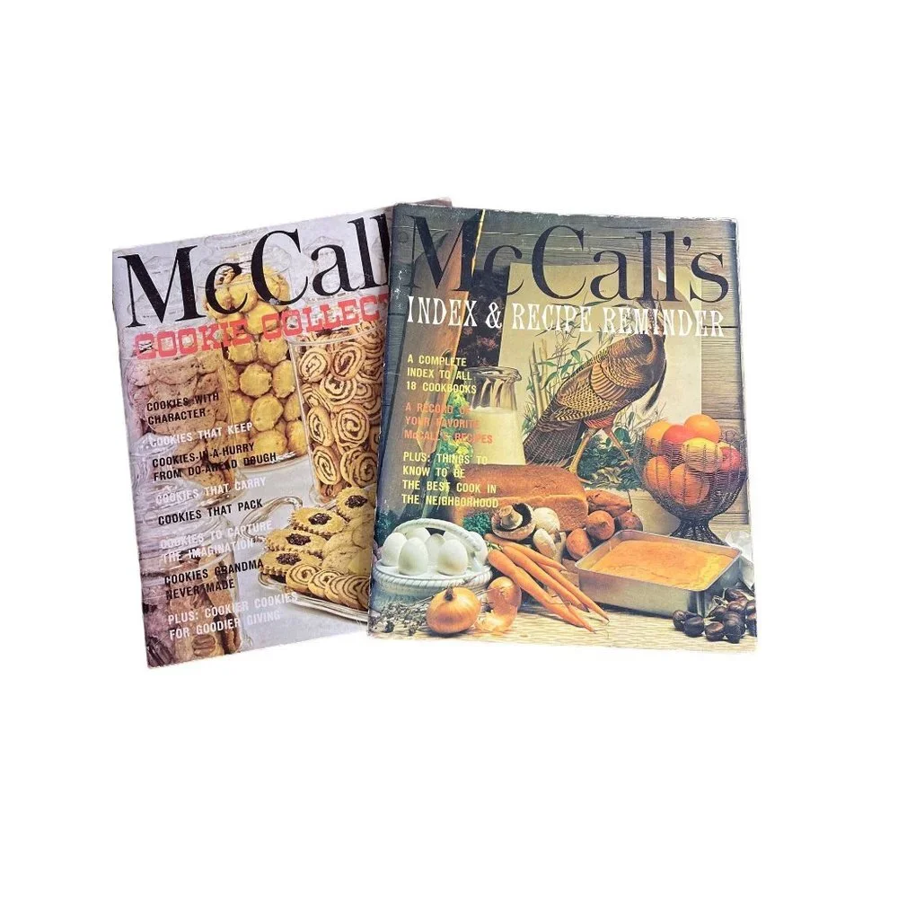 Vintage Mccall's Index & Recipe Cook Books Cookie Collections Set of Two